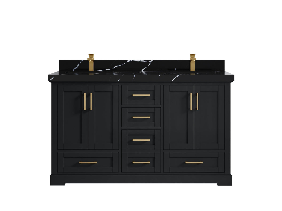 Boston 60 in. W x 22 in. D Double Sink Bathroom Vanity - Willow Bath and Vanity