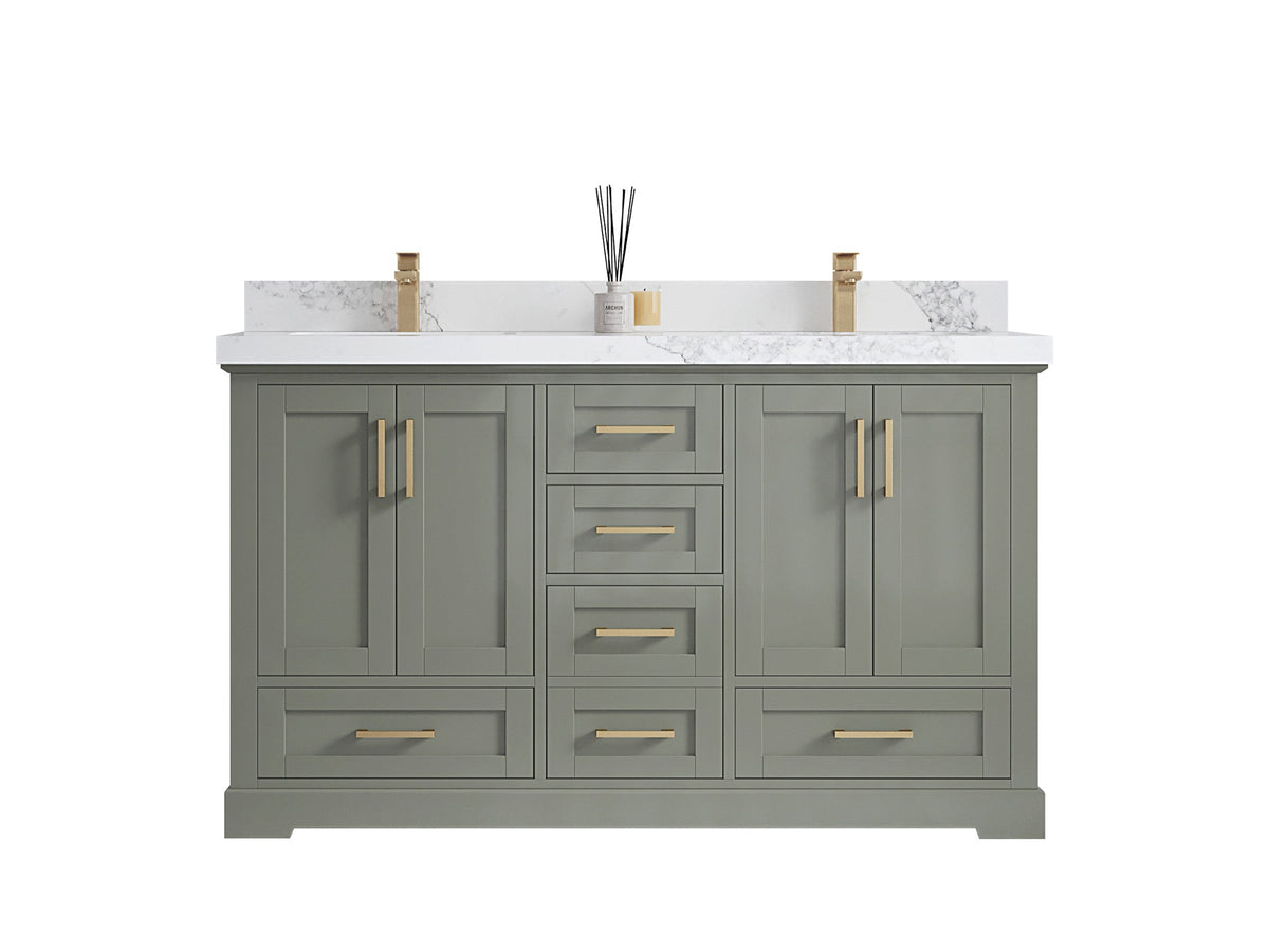 Boston 60 in. W x 22 in. D Double Sink Bathroom Vanity - Willow Bath and Vanity