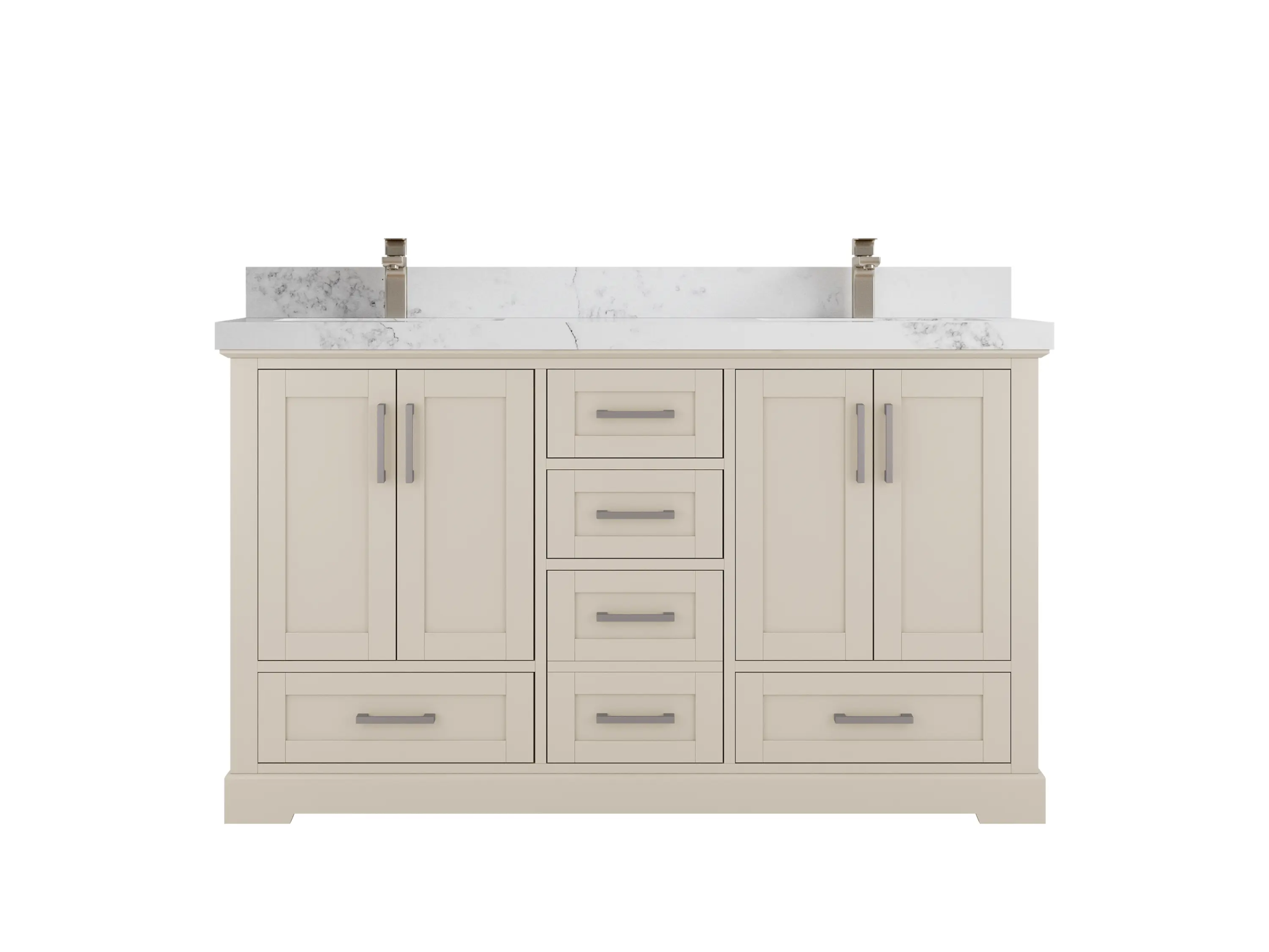Boston 60 in. W x 22 in. D Double Sink Bathroom Vanity - Willow Bath and Vanity