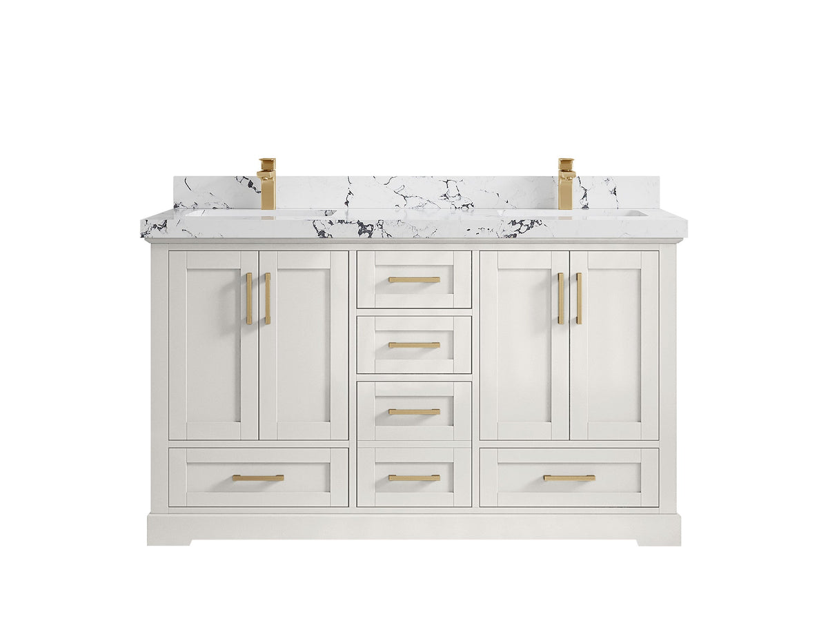 Boston 60 in. W x 22 in. D Double Sink Bathroom Vanity - Willow Bath and Vanity
