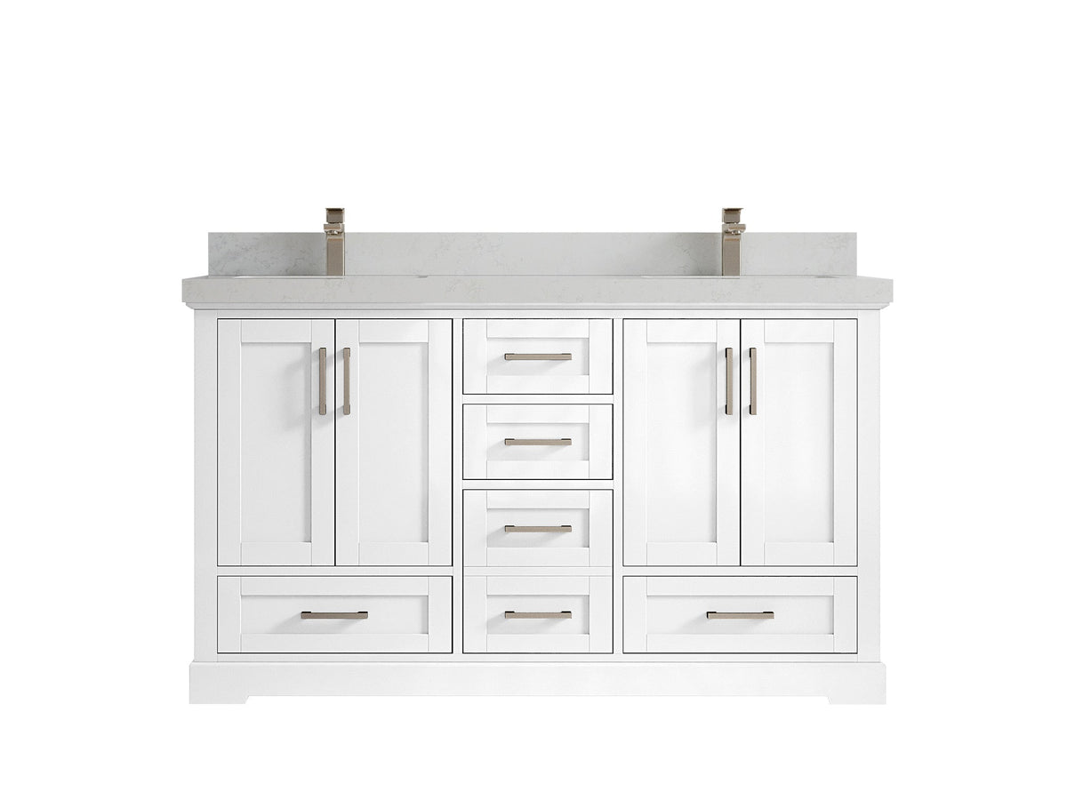 Boston 60 in. W x 22 in. D Double Sink Bathroom Vanity - Willow Bath and Vanity
