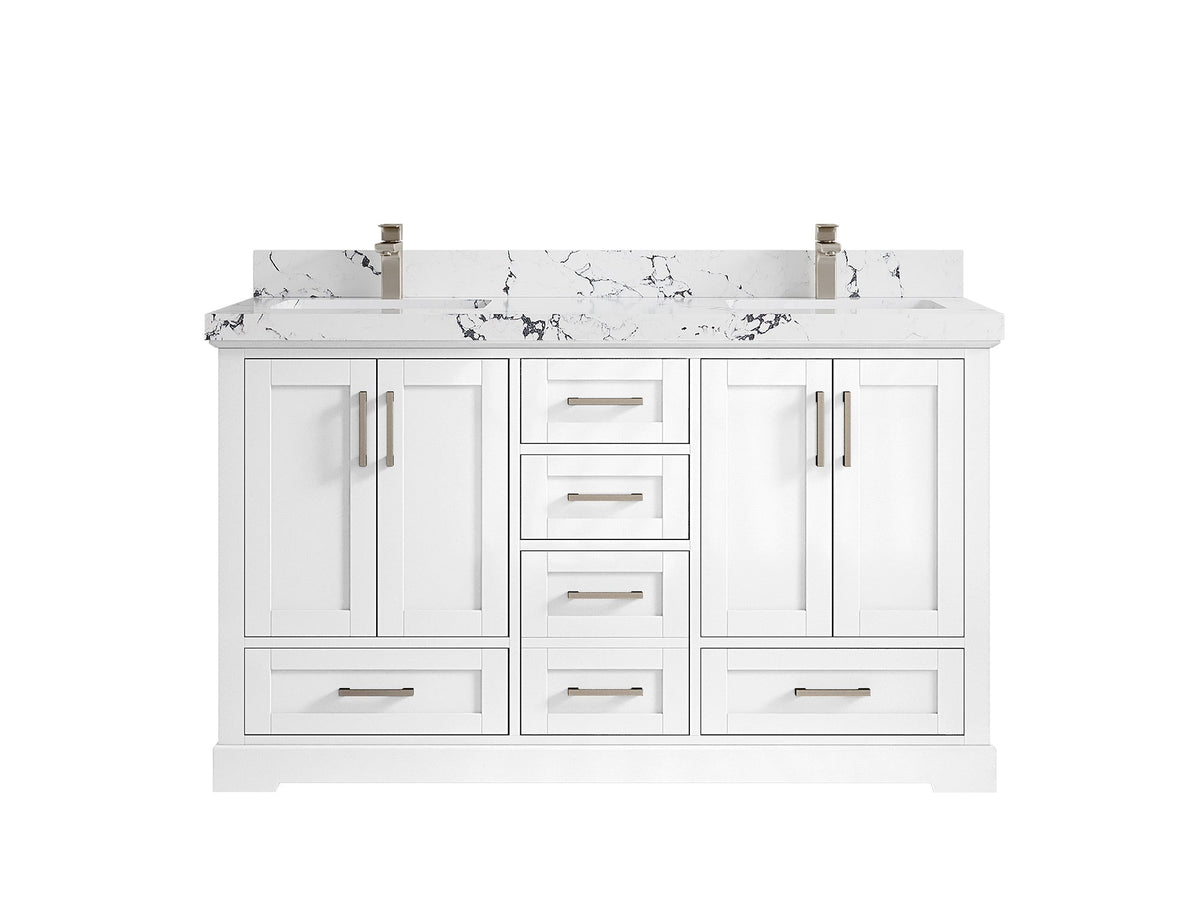 Boston 60 in. W x 22 in. D Double Sink Bathroom Vanity - Willow Bath and Vanity