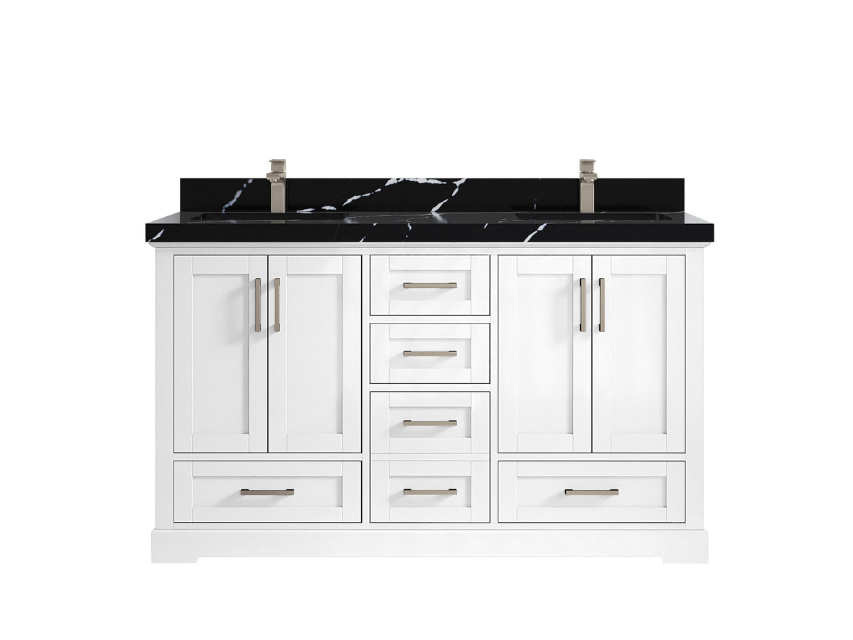 Boston 60 in. W x 22 in. D Double Sink Bathroom Vanity - Willow Bath and Vanity