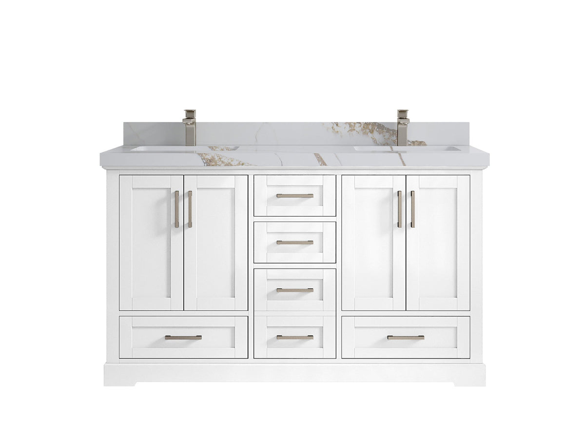Boston 60 in. W x 22 in. D Double Sink Bathroom Vanity - Willow Bath and Vanity