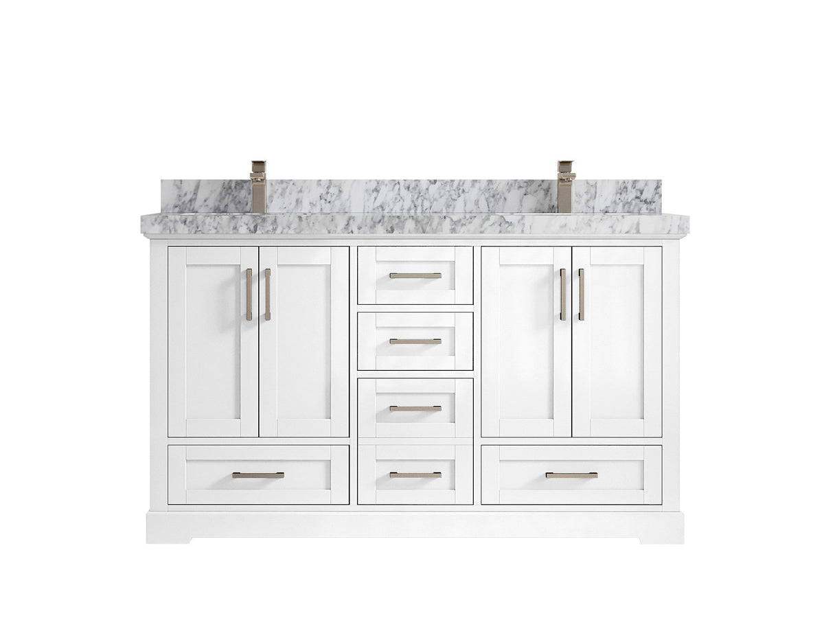 Boston 60 in. W x 22 in. D Double Sink Bathroom Vanity - Willow Bath and Vanity