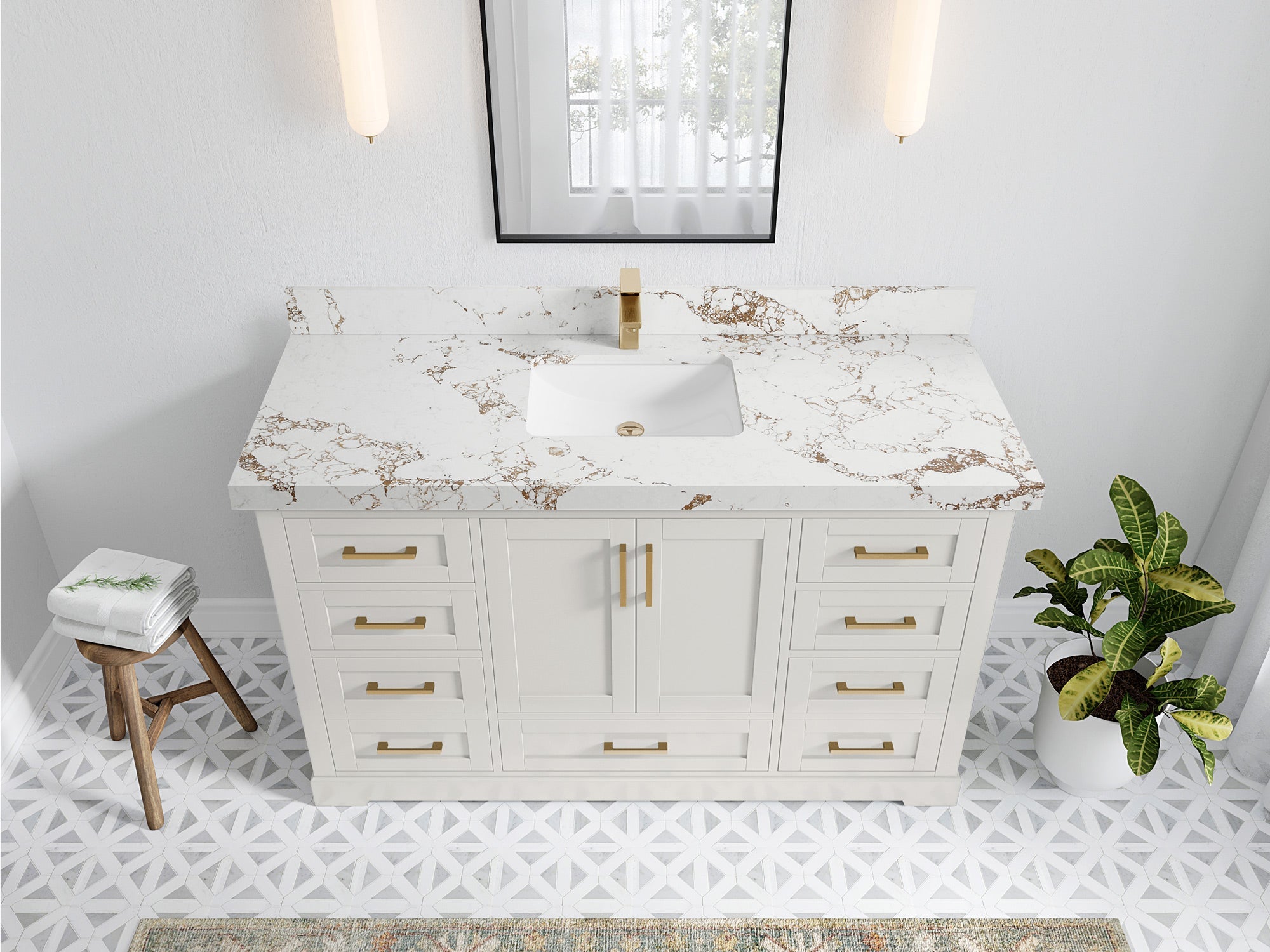 Boston 60 in. W x 22 in. D Single Sink Bathroom Vanity - Willow Bath and Vanity