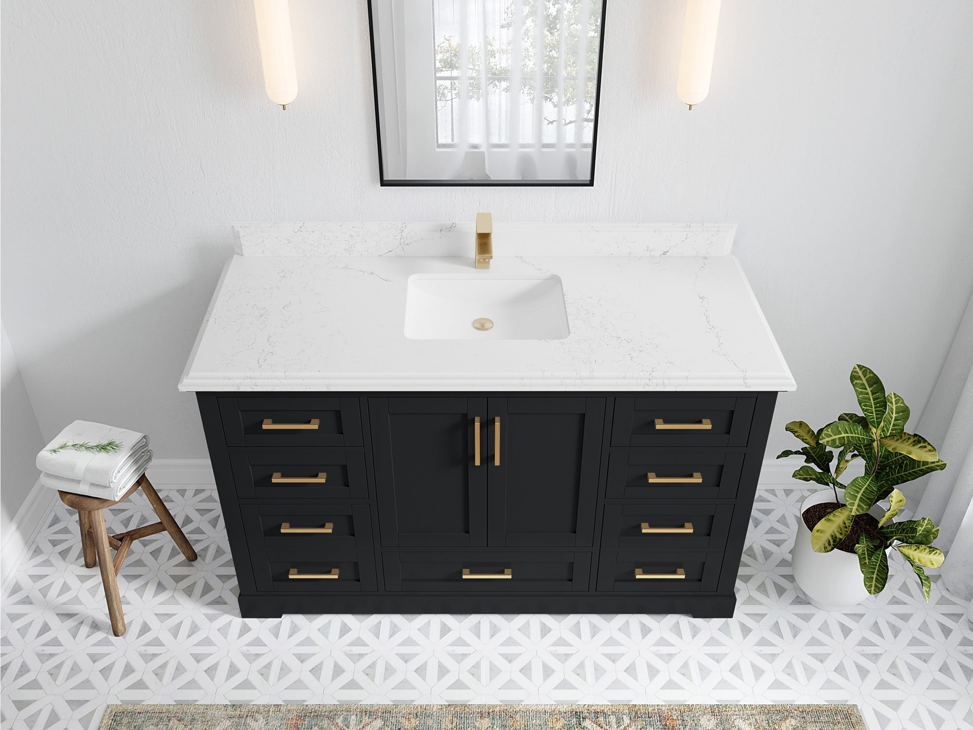Boston 60 in. W x 22 in. D Single Sink Bathroom Vanity - Willow Bath and Vanity