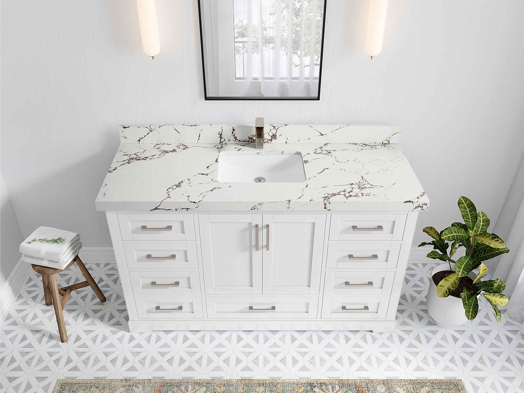 Boston 60 in. W x 22 in. D Single Sink Bathroom Vanity - Willow Bath and Vanity
