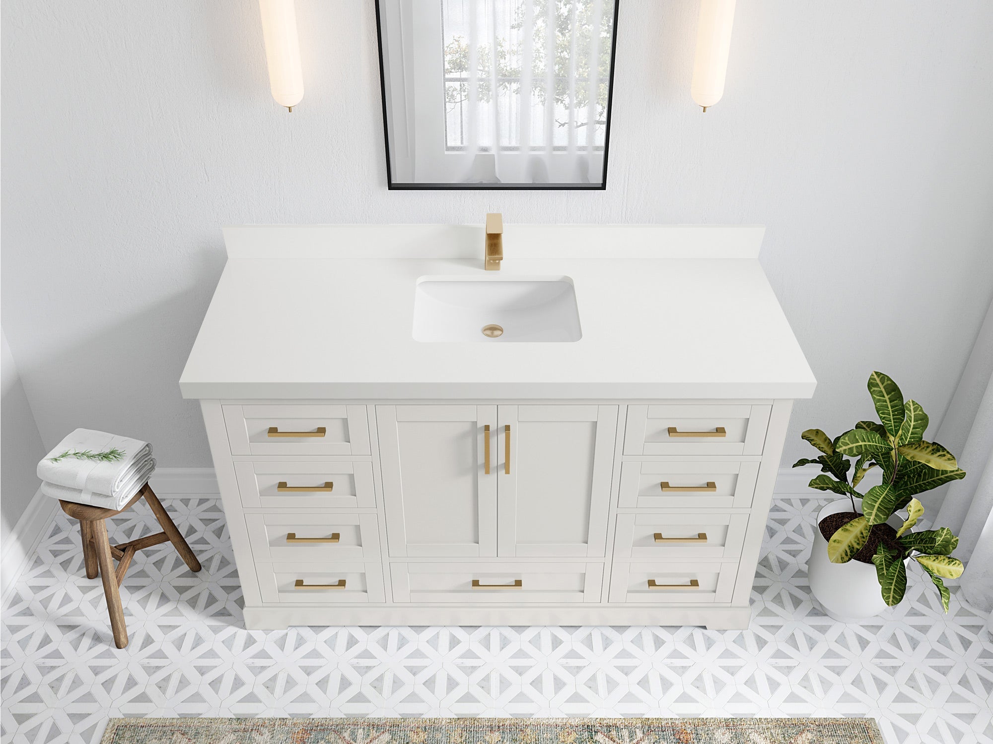 Boston 60 in. W x 22 in. D Single Sink Bathroom Vanity - Willow Bath and Vanity