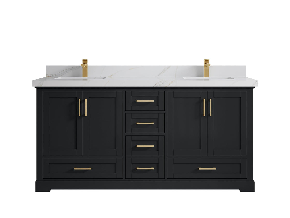 Boston 72 in. W x 22 in. D Double Sink Bathroom Vanity - Willow Bath and Vanity
