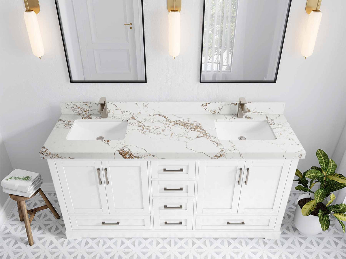 Boston 72 in. W x 22 in. D Double Sink Bathroom Vanity - Willow Bath and Vanity