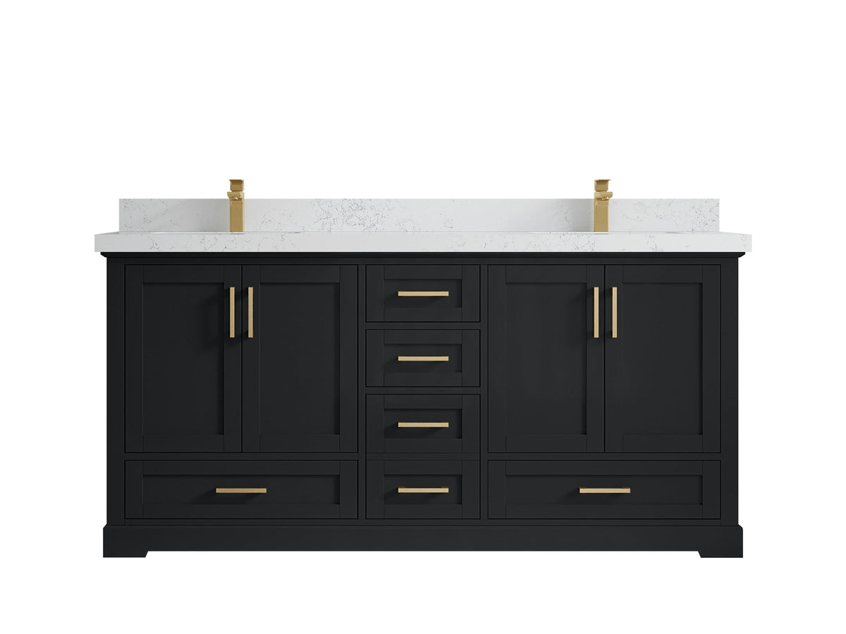Boston 72 in. W x 22 in. D Double Sink Bathroom Vanity - Willow Bath and Vanity