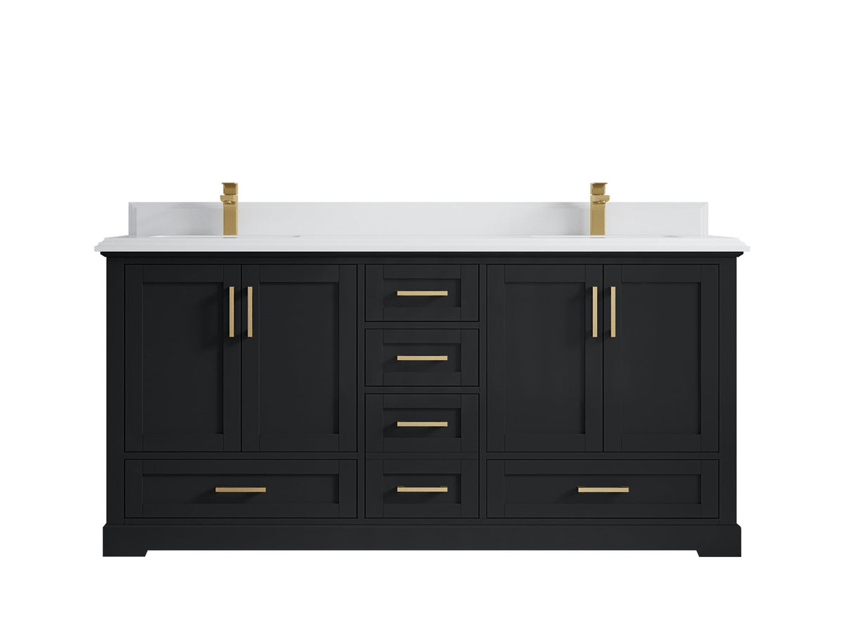 Boston 72 in. W x 22 in. D Double Sink Bathroom Vanity - Willow Bath and Vanity