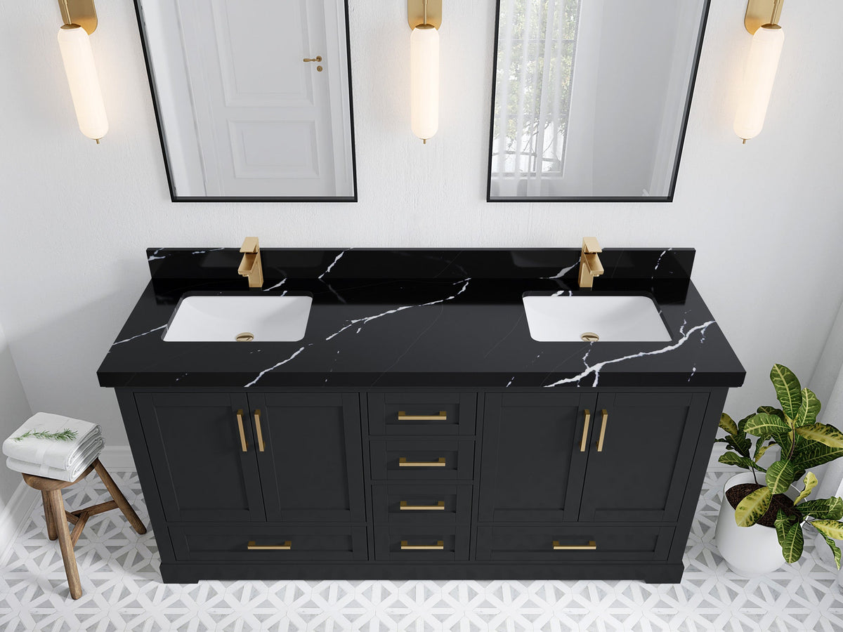 Boston 72 in. W x 22 in. D Double Sink Bathroom Vanity - Willow Bath and Vanity