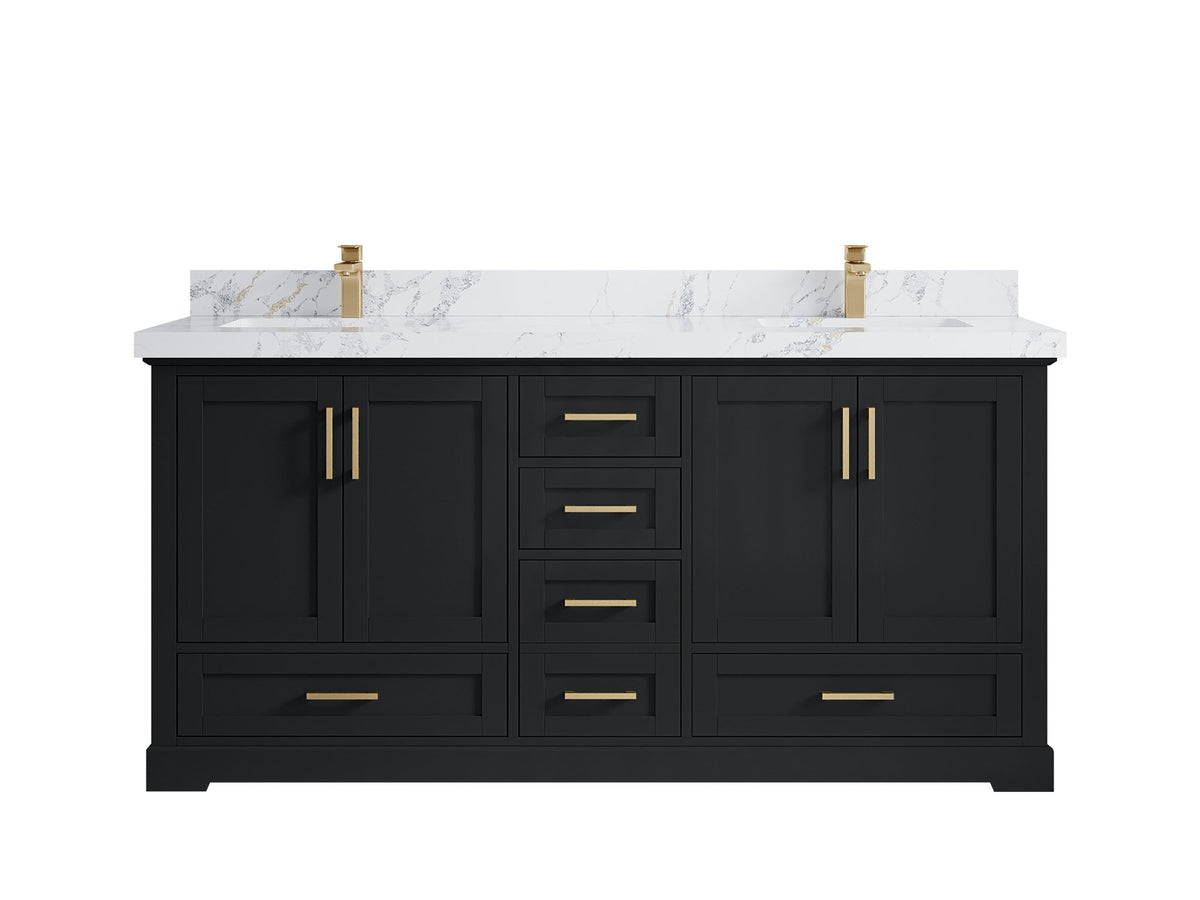 Boston 72 in. W x 22 in. D Double Sink Bathroom Vanity - Willow Bath and Vanity