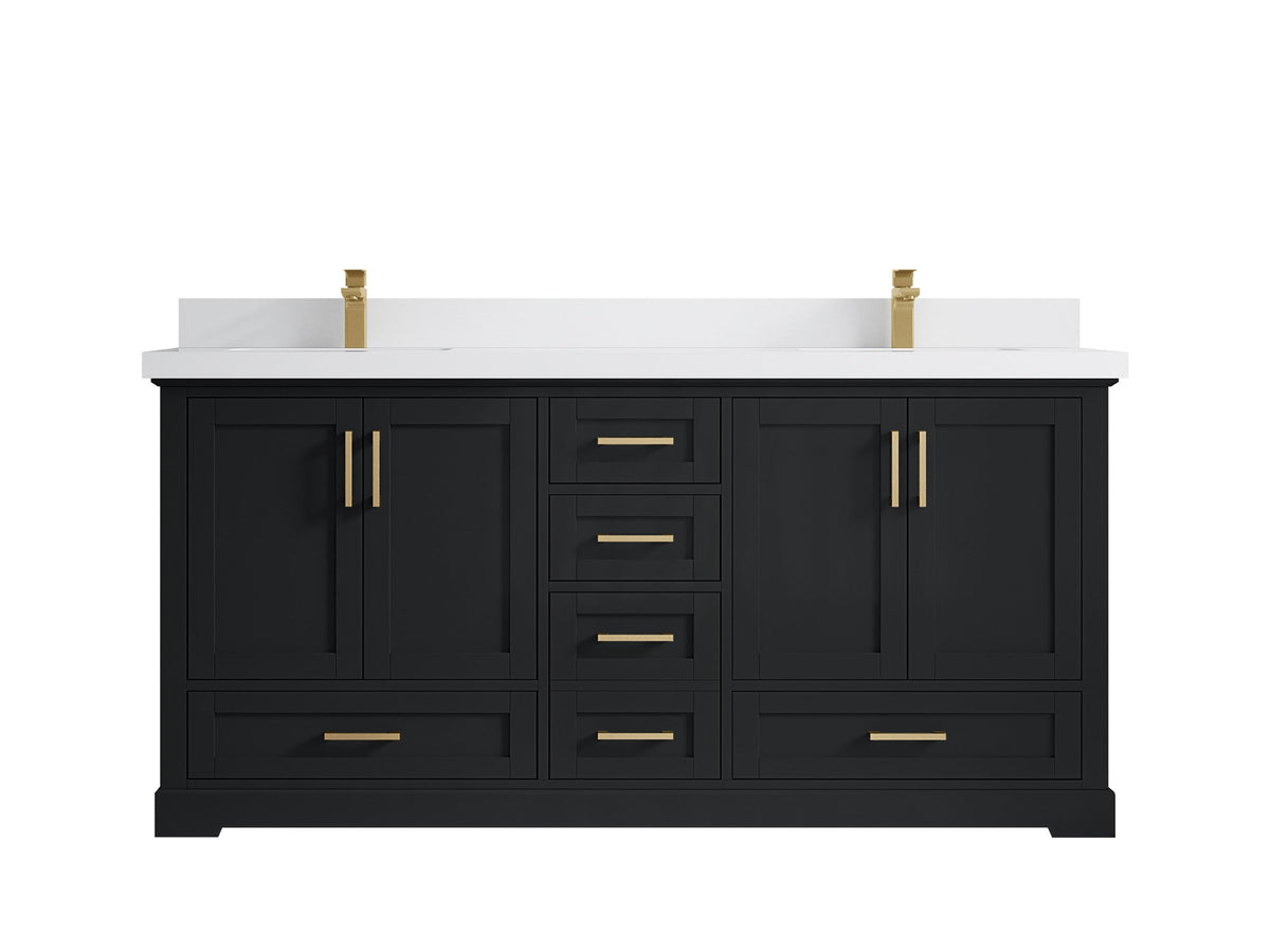 Boston 72 in. W x 22 in. D Double Sink Bathroom Vanity - Willow Bath and Vanity