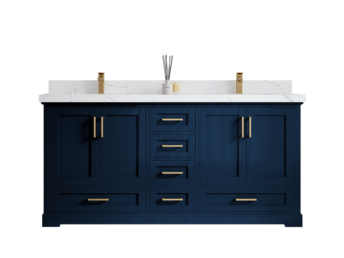 Boston 72 in. W x 22 in. D Double Sink Bathroom Vanity - Willow Bath and Vanity