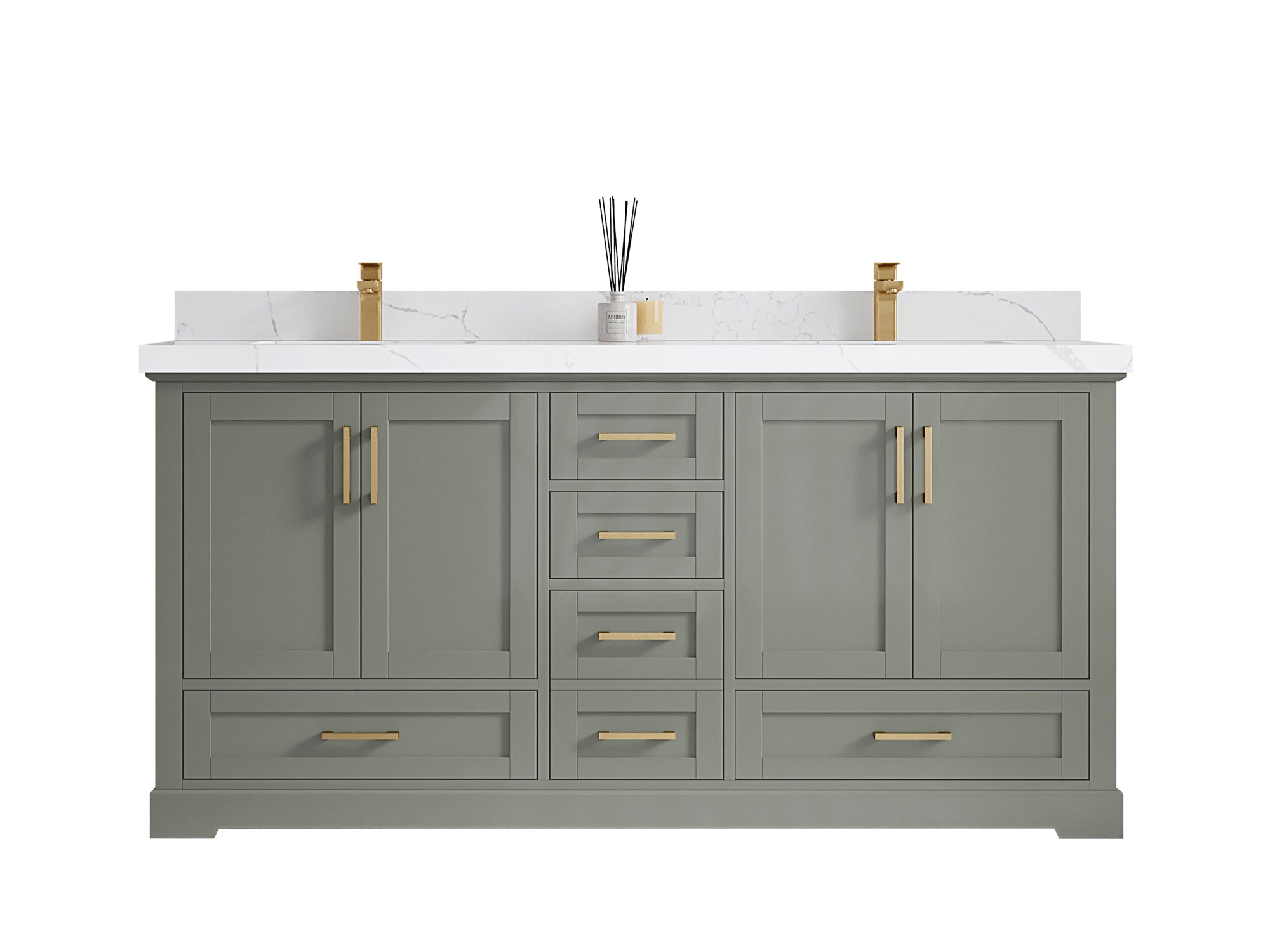 Boston 72 in. W x 22 in. D Double Sink Bathroom Vanity - Willow Bath and Vanity