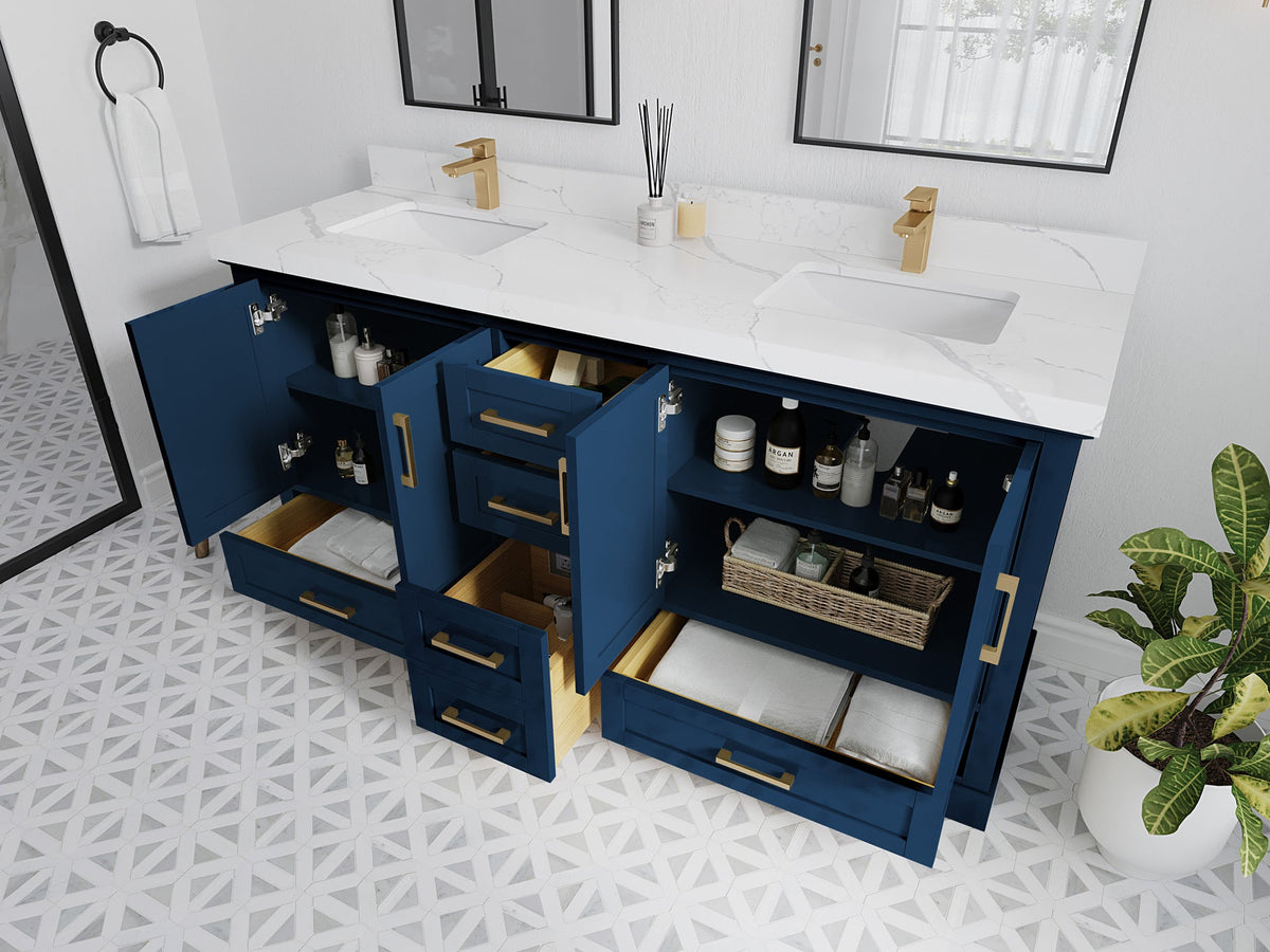 Boston 72 in. W x 22 in. D Double Sink Bathroom Vanity - Willow Bath and Vanity