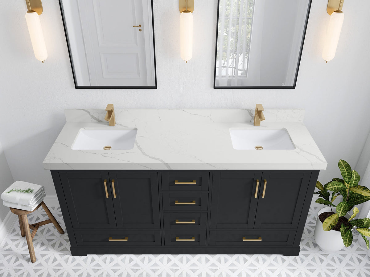 Boston 72 in. W x 22 in. D Double Sink Bathroom Vanity - Willow Bath and Vanity