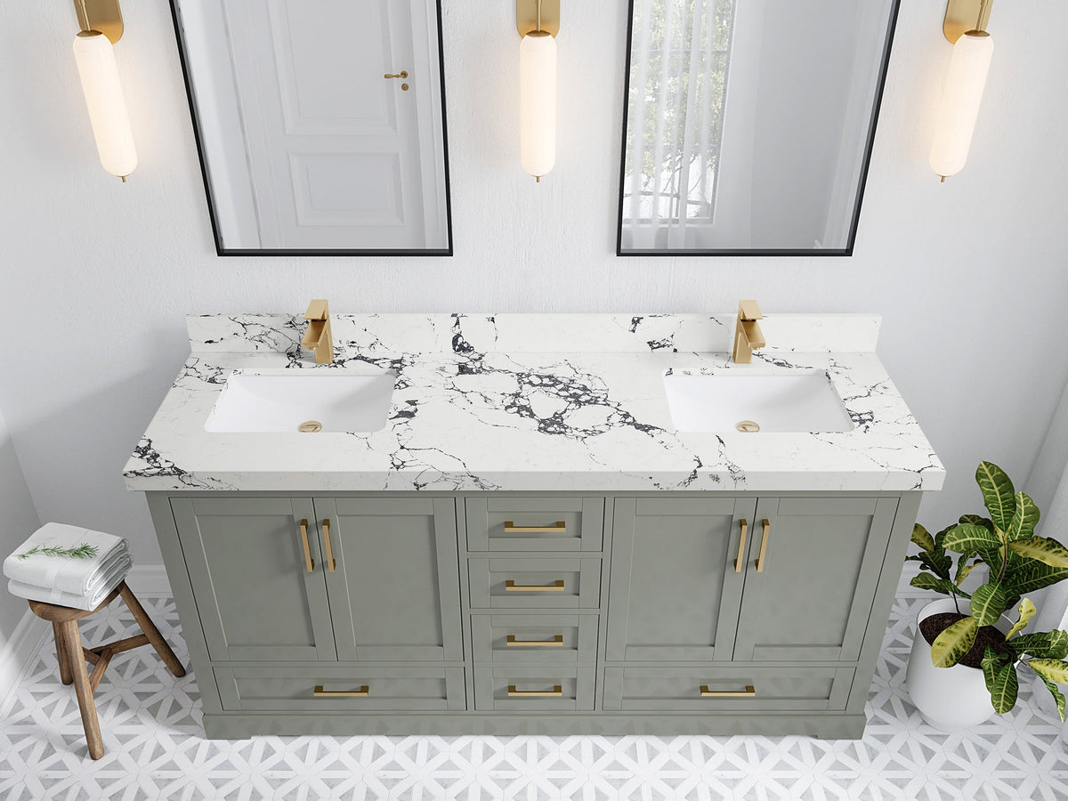 Boston 72 in. W x 22 in. D Double Sink Bathroom Vanity - Willow Bath and Vanity