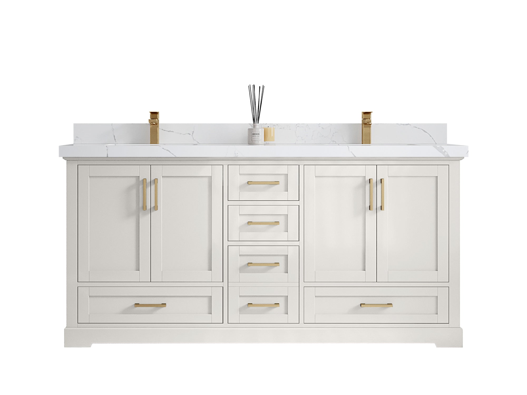 Boston 72 in. W x 22 in. D Double Sink Bathroom Vanity - Willow Bath and Vanity