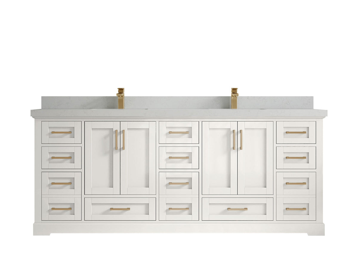 Boston 84 in. W x 22 in. D Double Sink Bathroom Vanity - Willow Bath and Vanity
