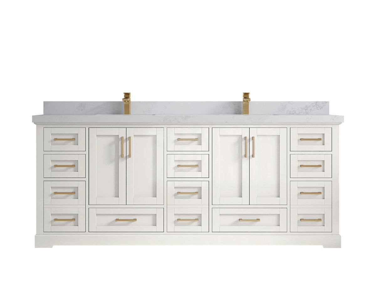 Boston 84 in. W x 22 in. D Double Sink Bathroom Vanity - Willow Bath and Vanity