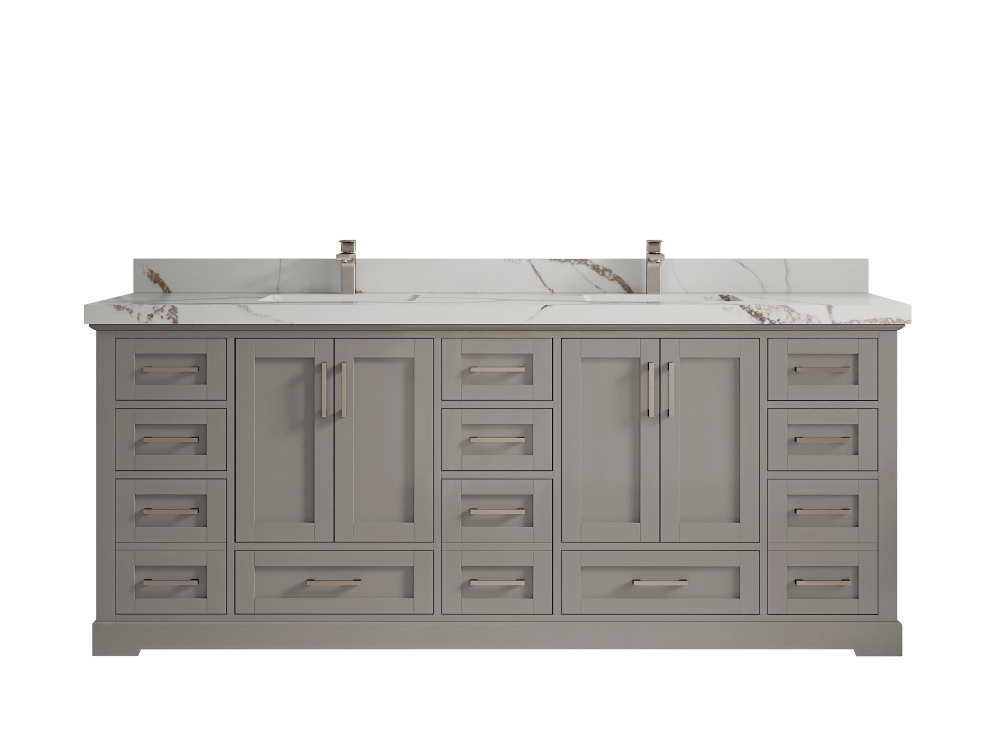 Boston 84 in. W x 22 in. D Double Sink Bathroom Vanity - Willow Bath and Vanity