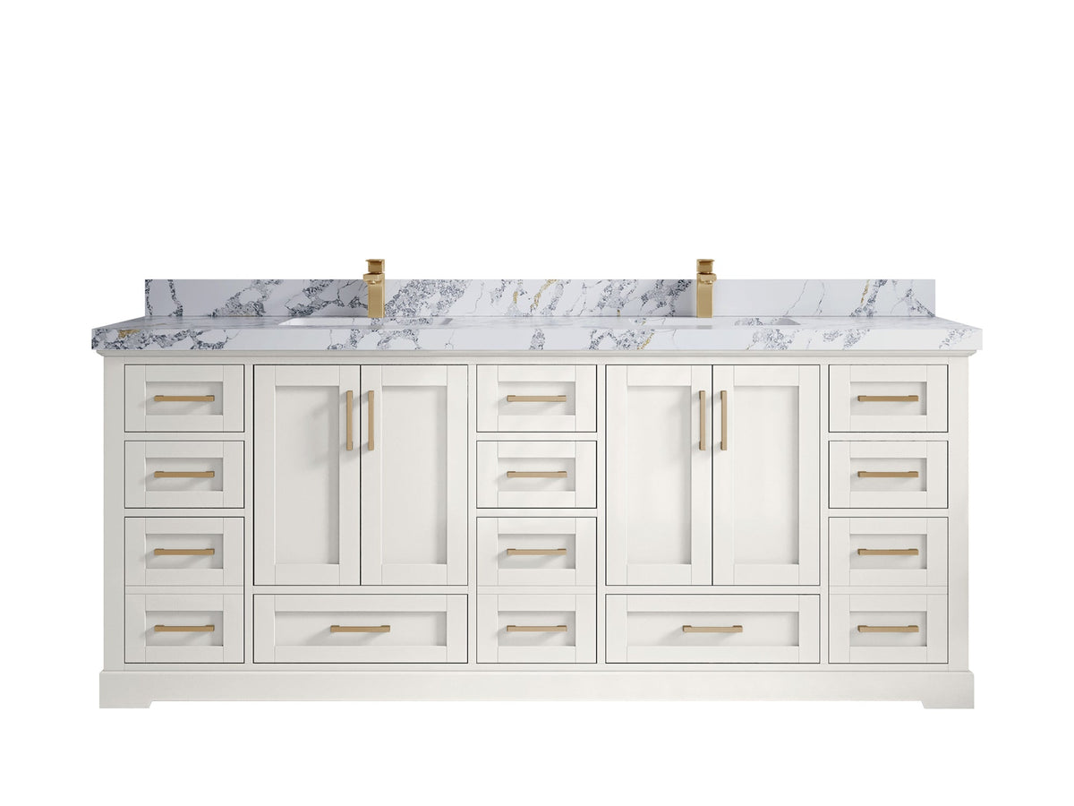 Boston 84 in. W x 22 in. D Double Sink Bathroom Vanity - Willow Bath and Vanity