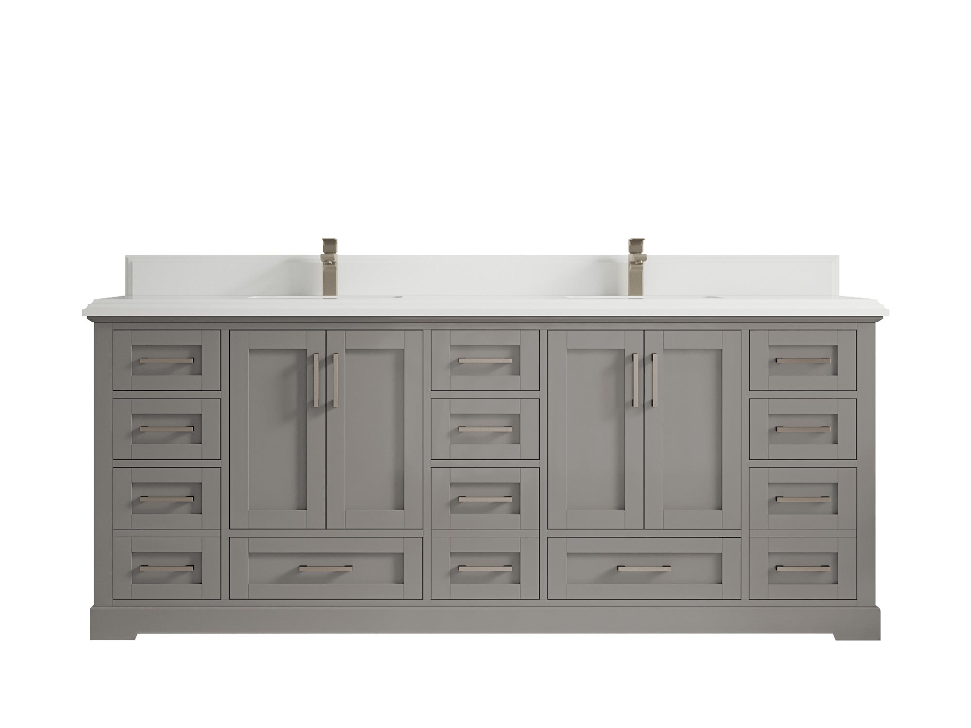 Boston 84 in. W x 22 in. D Double Sink Bathroom Vanity - Willow Bath and Vanity