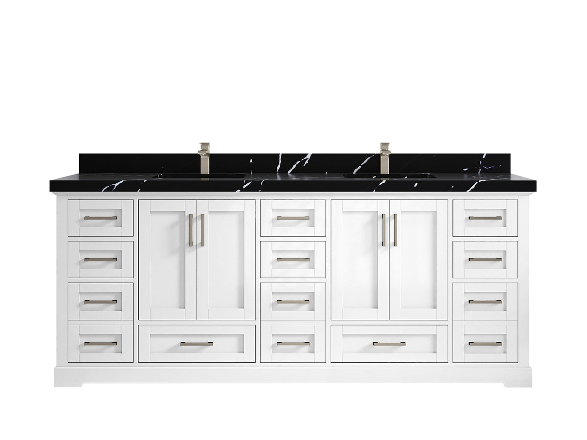 Boston 84 in. W x 22 in. D Double Sink Bathroom Vanity - Willow Bath and Vanity