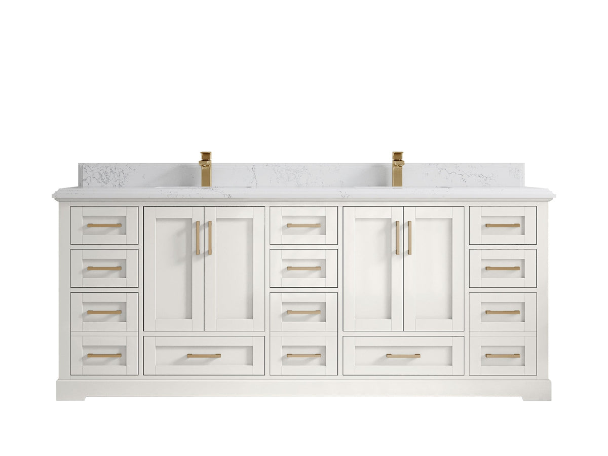 Boston 84 in. W x 22 in. D Double Sink Bathroom Vanity - Willow Bath and Vanity