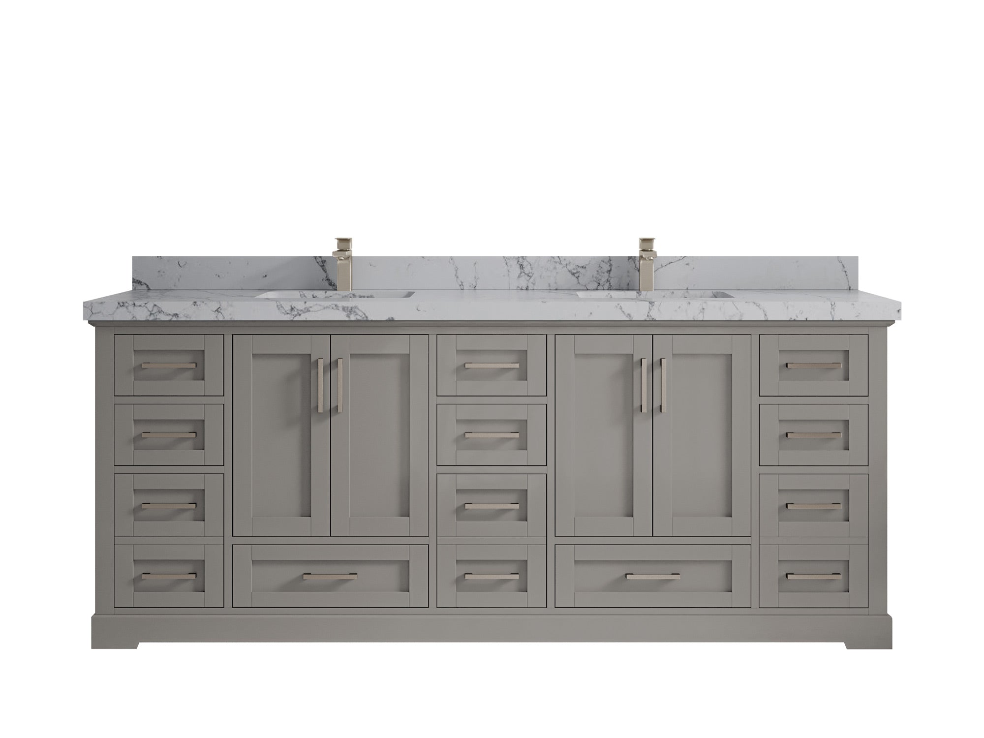 Boston 84 in. W x 22 in. D Double Sink Bathroom Vanity - Willow Bath and Vanity