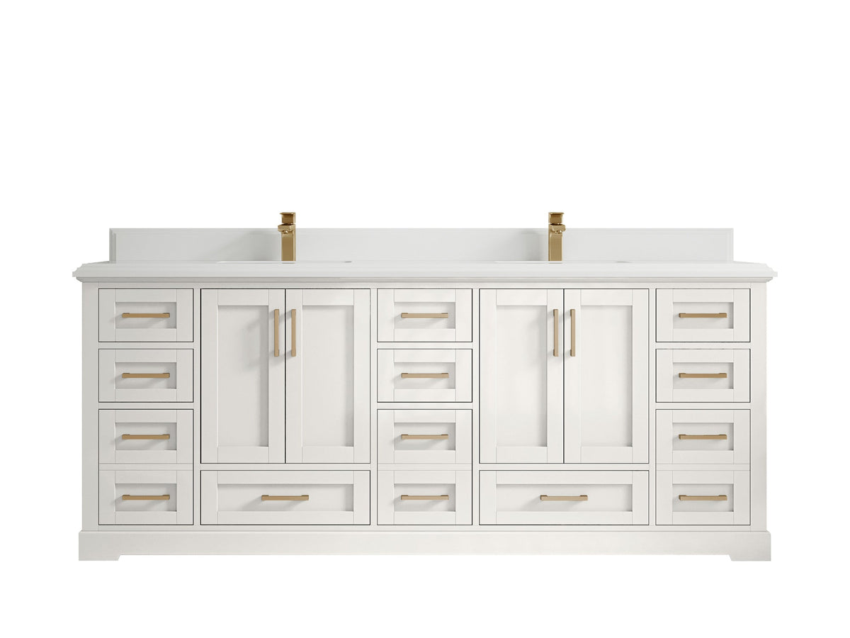 Boston 84 in. W x 22 in. D Double Sink Bathroom Vanity - Willow Bath and Vanity