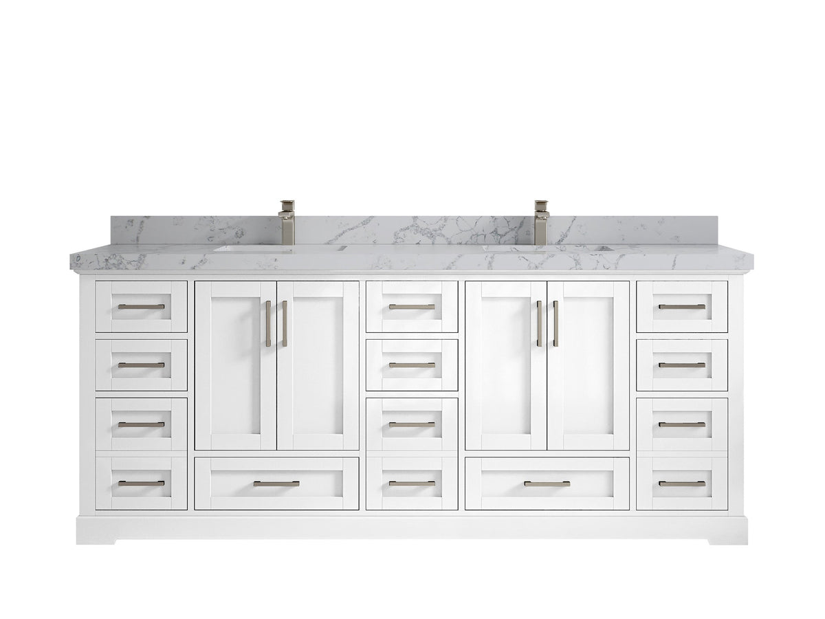 Boston 84 in. W x 22 in. D Double Sink Bathroom Vanity - Willow Bath and Vanity