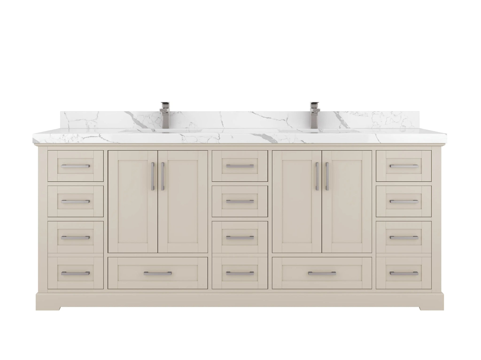 Boston 84 in. W x 22 in. D Double Sink Bathroom Vanity - Willow Bath and Vanity
