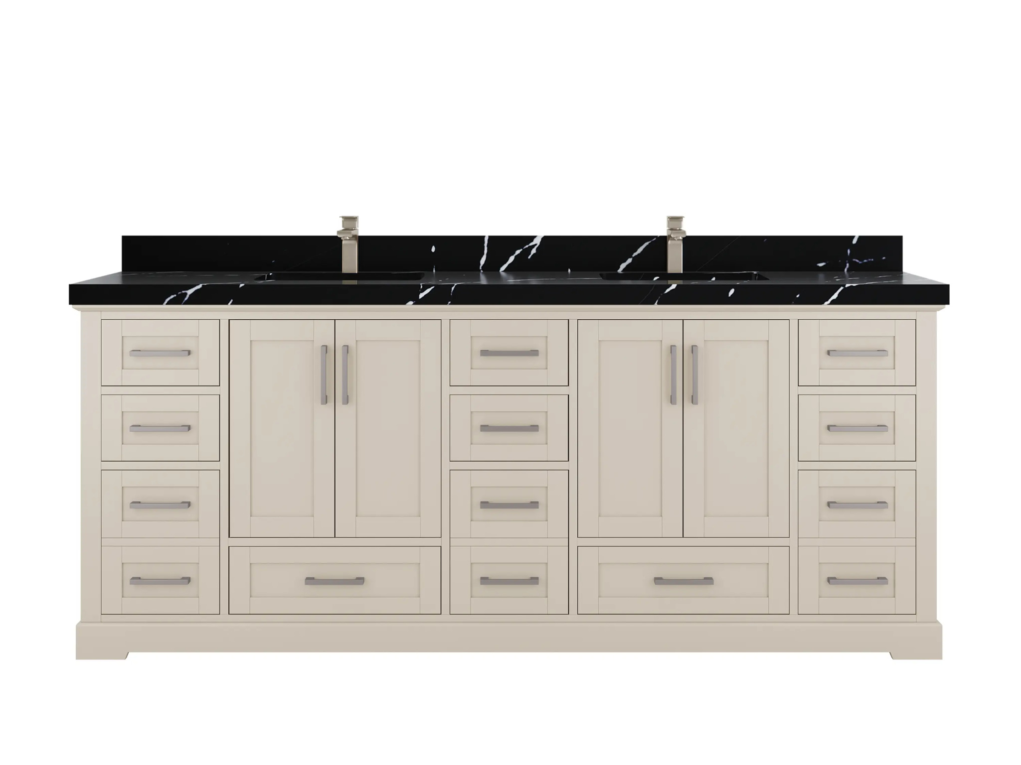 Boston 84 in. W x 22 in. D Double Sink Bathroom Vanity - Willow Bath and Vanity