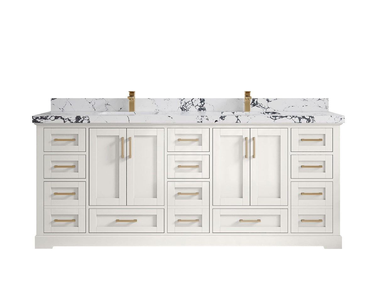 Boston 84 in. W x 22 in. D Double Sink Bathroom Vanity - Willow Bath and Vanity