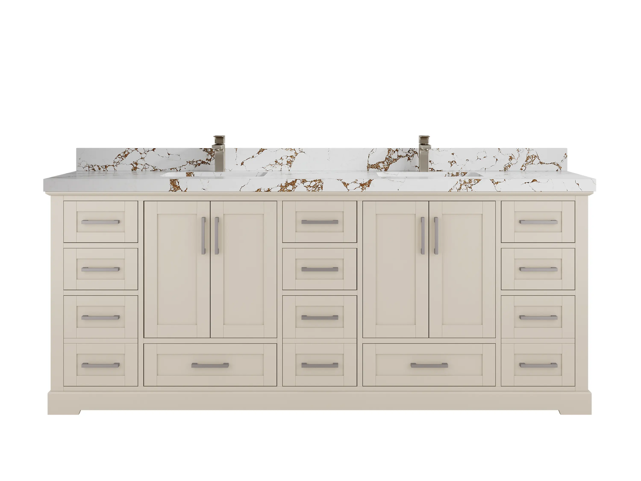 Boston 84 in. W x 22 in. D Double Sink Bathroom Vanity - Willow Bath and Vanity