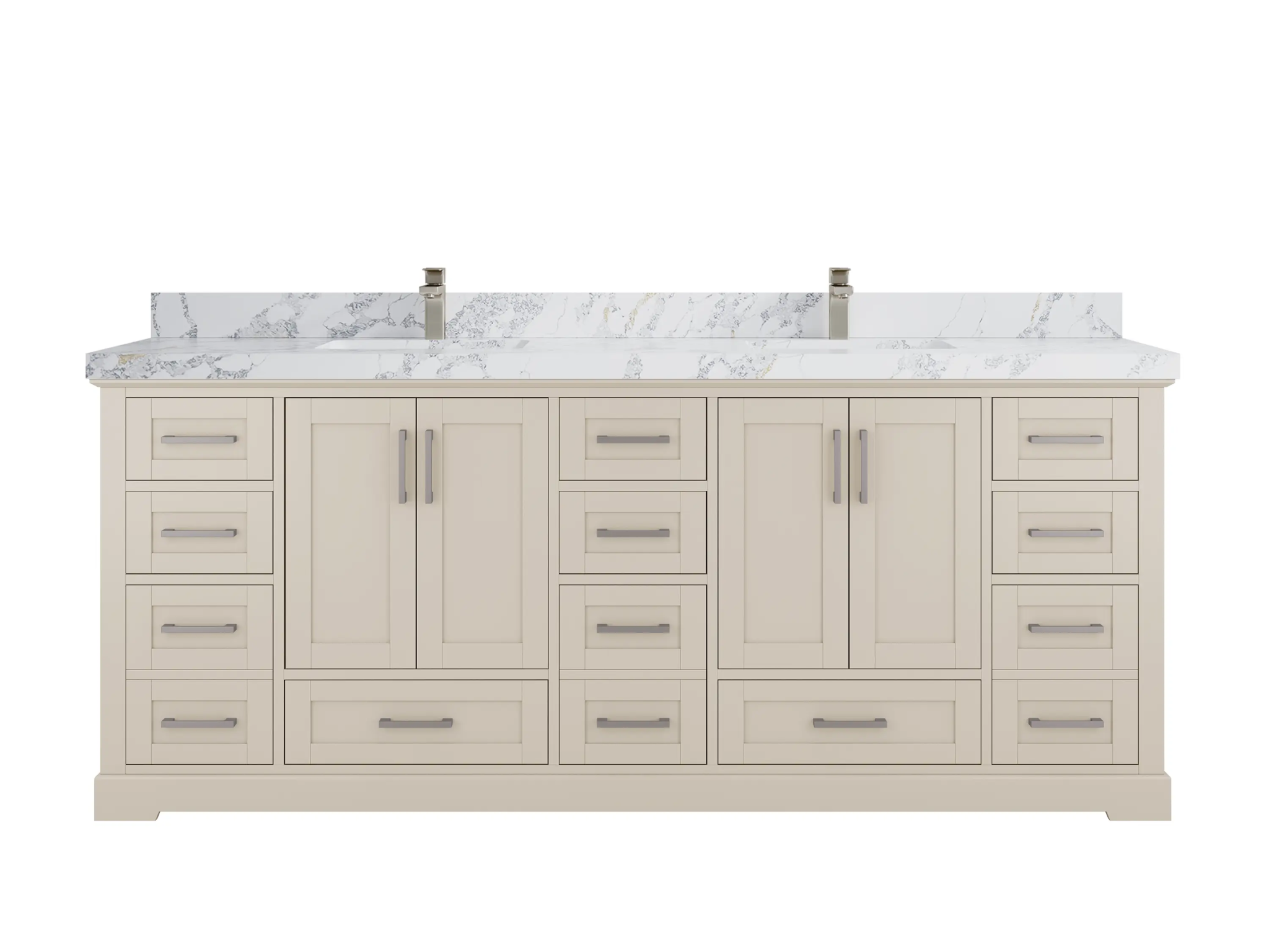 Boston 84 in. W x 22 in. D Double Sink Bathroom Vanity - Willow Bath and Vanity