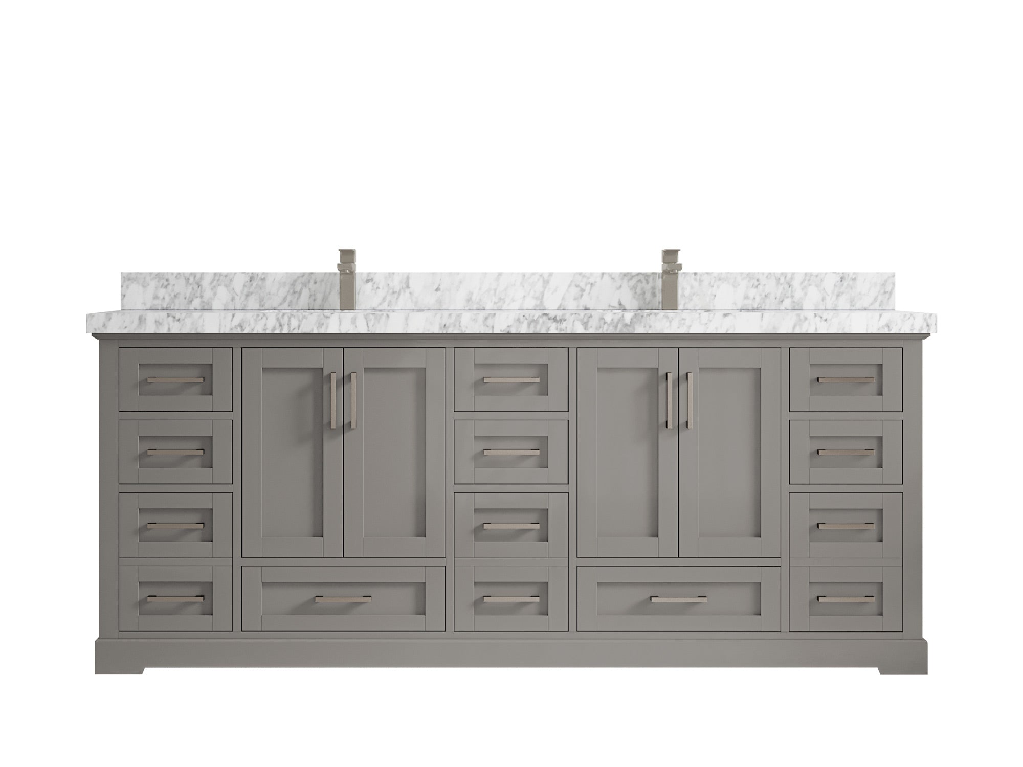 Boston 84 in. W x 22 in. D Double Sink Bathroom Vanity - Willow Bath and Vanity