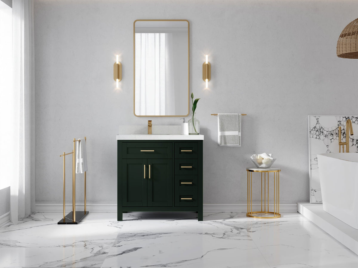 Cambridge 36 in. W x 22 in. D Left Offset Sink Bathroom Vanity - Willow Bath and Vanity