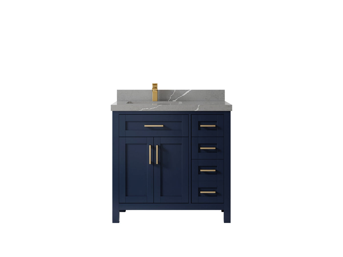Cambridge 36 in. W x 22 in. D Left Offset Sink Bathroom Vanity - Willow Bath and Vanity