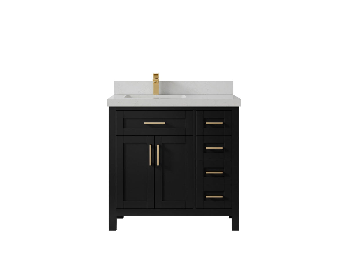Cambridge 36 in. W x 22 in. D Left Offset Sink Bathroom Vanity - Willow Bath and Vanity