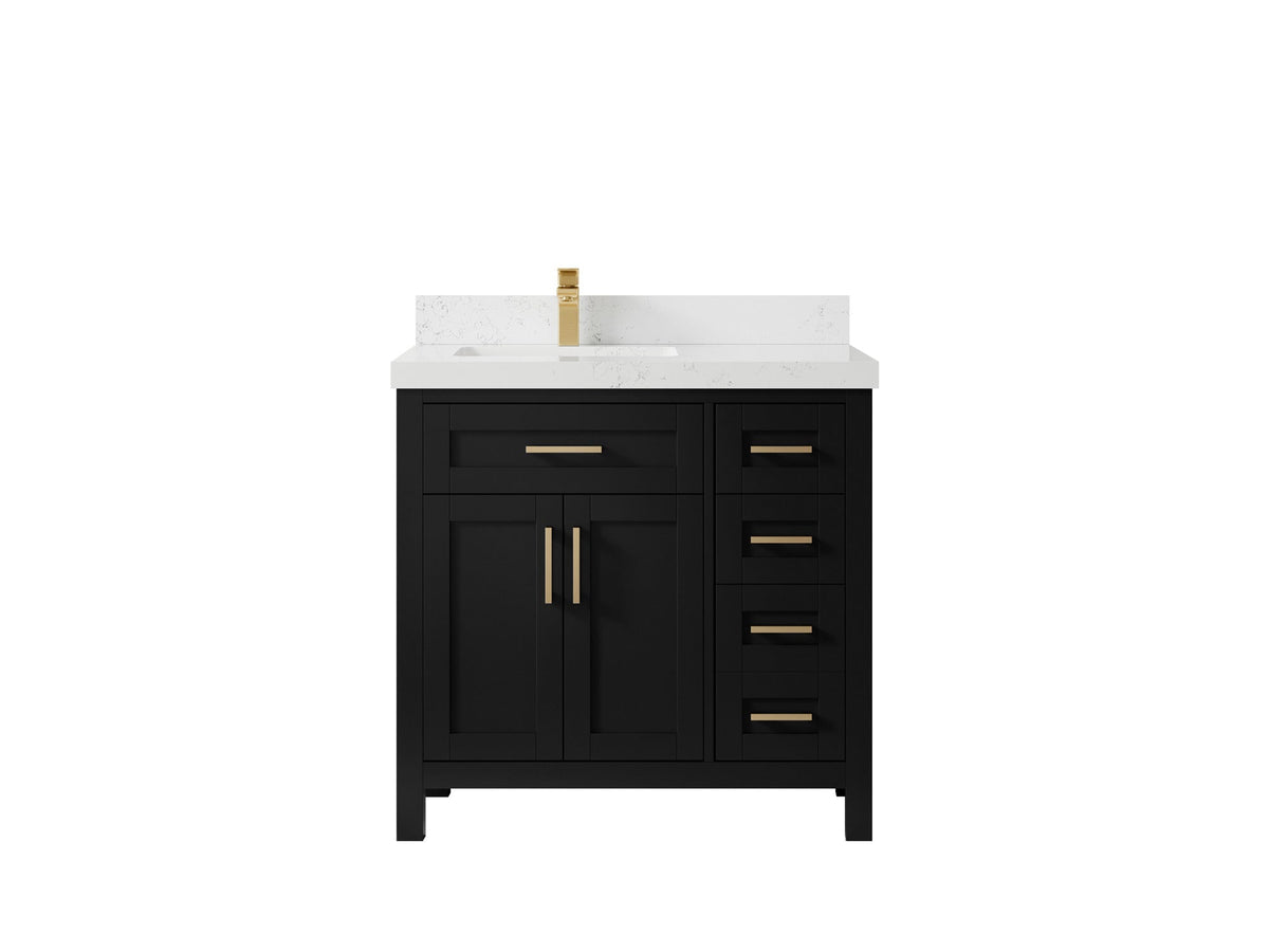 Cambridge 36 in. W x 22 in. D Left Offset Sink Bathroom Vanity - Willow Bath and Vanity