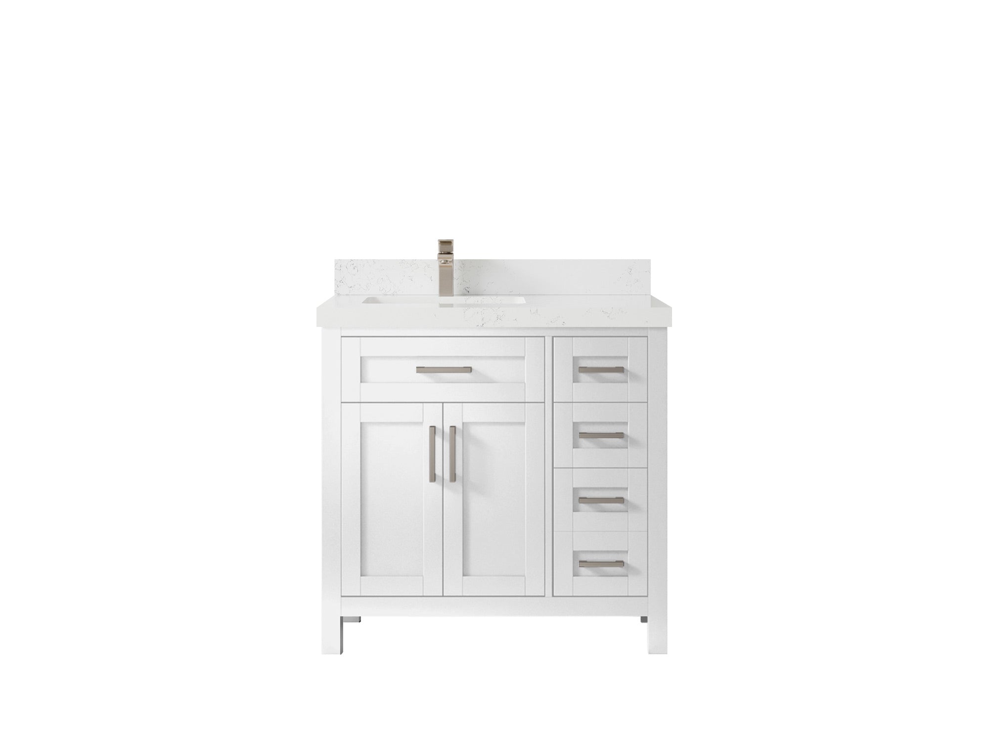 Cambridge 36 in. W x 22 in. D Left Offset Sink Bathroom Vanity - Willow Bath and Vanity