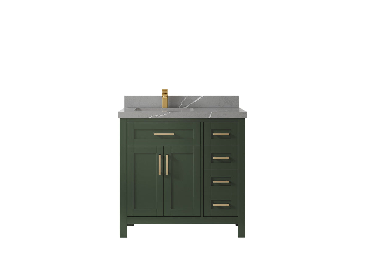 Cambridge 36 in. W x 22 in. D Left Offset Sink Bathroom Vanity - Willow Bath and Vanity