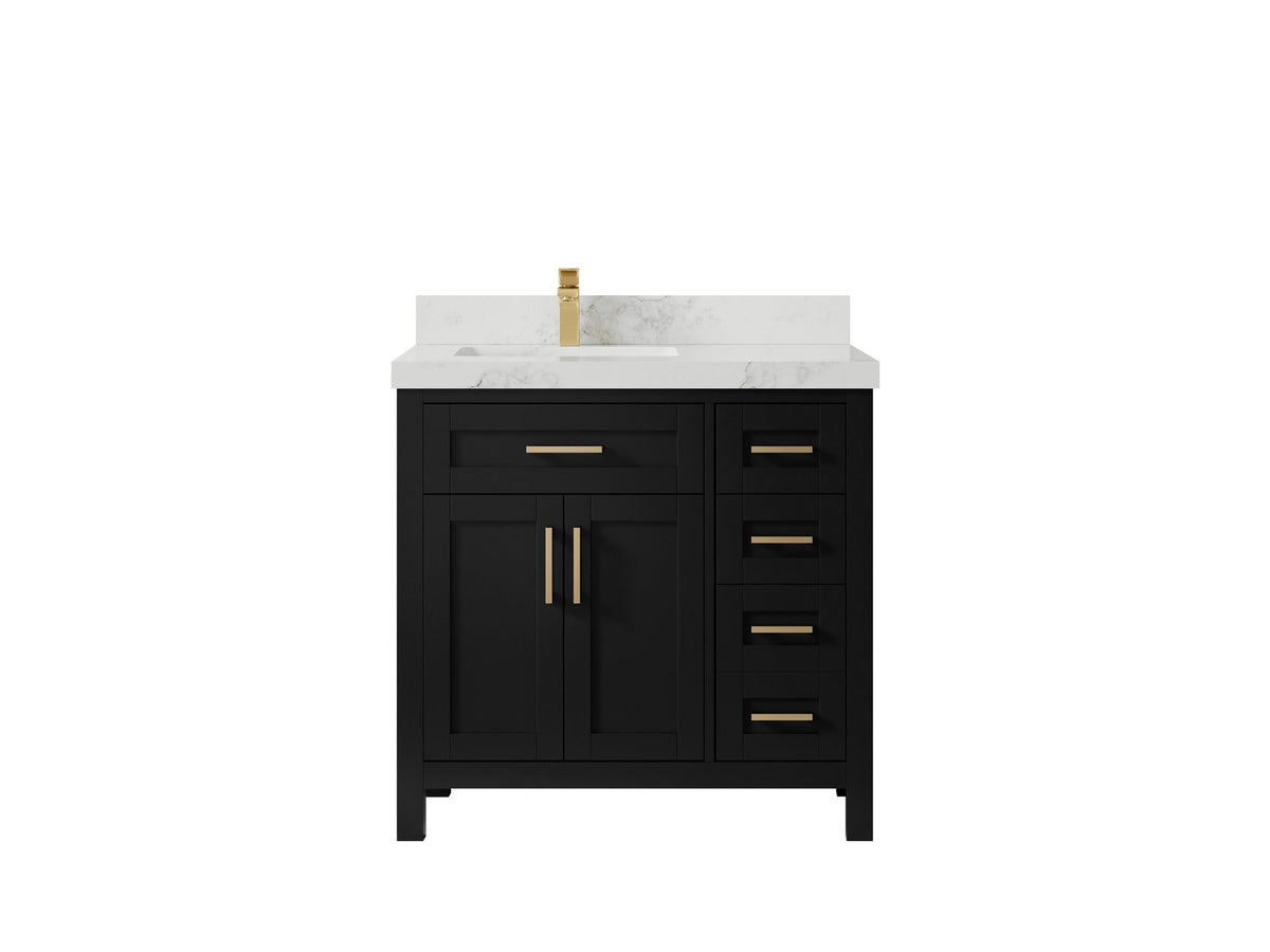 Cambridge 36 in. W x 22 in. D Left Offset Sink Bathroom Vanity - Willow Bath and Vanity