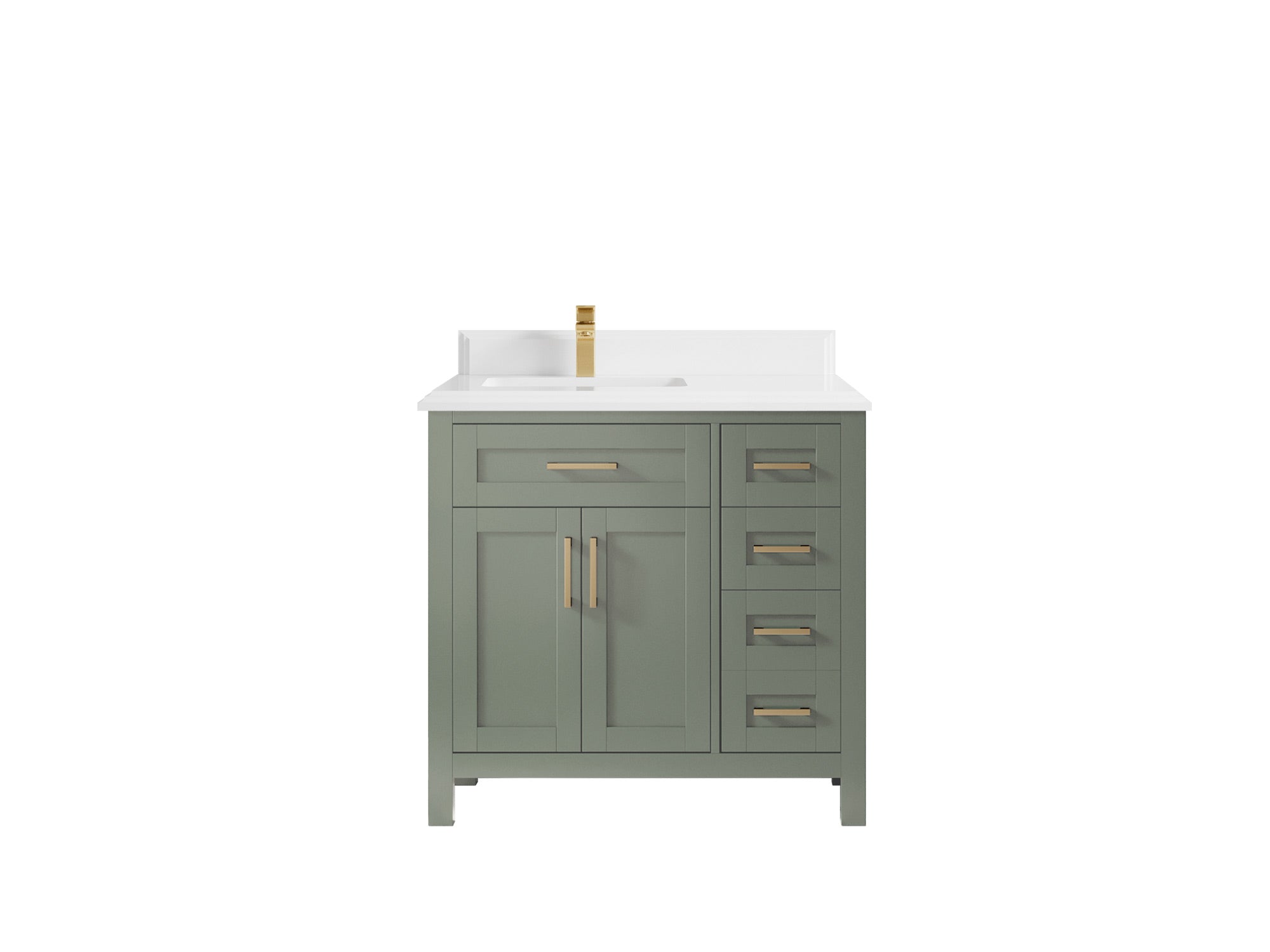 Cambridge 36 in. W x 22 in. D Left Offset Sink Bathroom Vanity - Willow Bath and Vanity